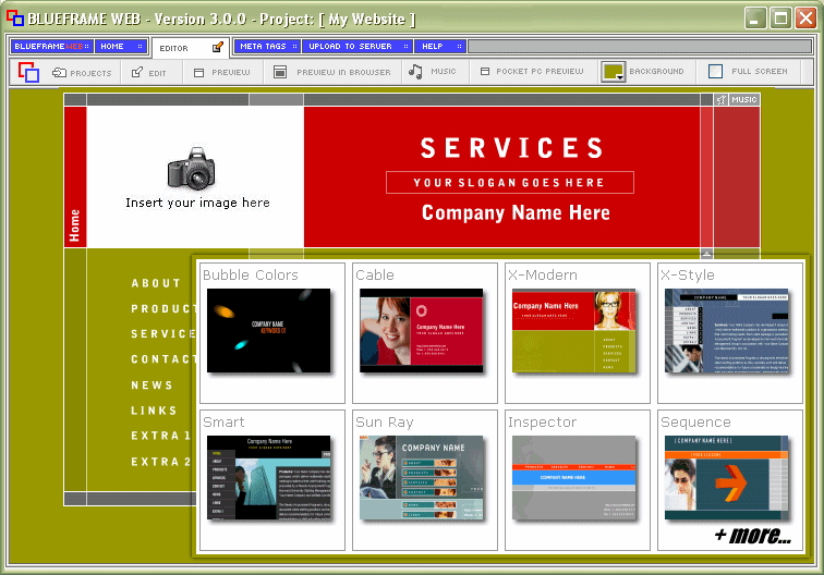 Blueframe Web Enterprise Pack Screenshot